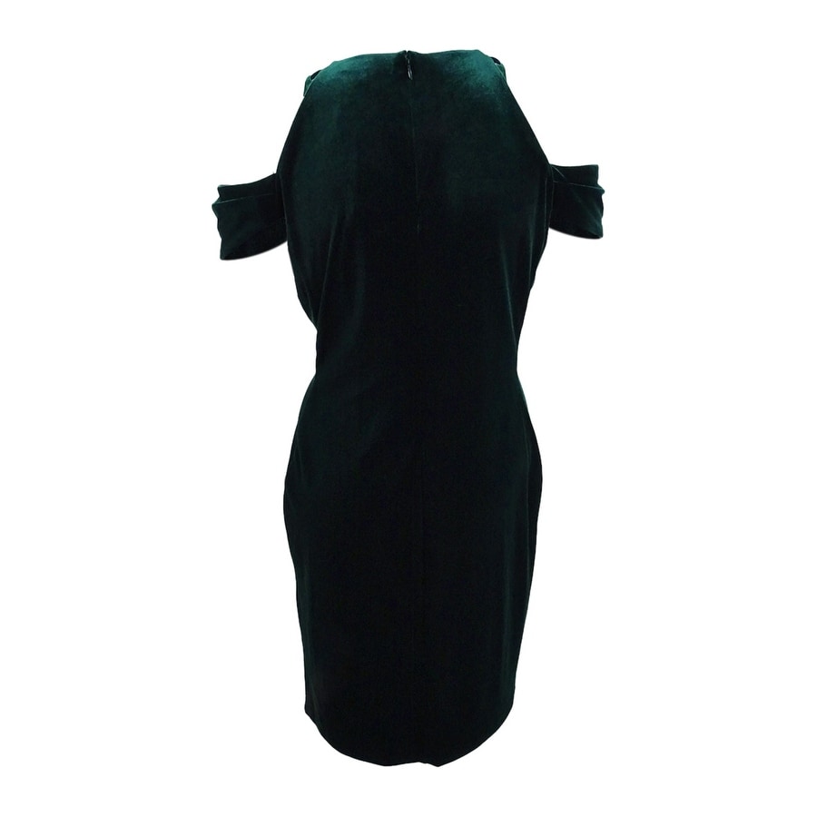 ralph lauren green velvet dress