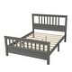 preview thumbnail 12 of 15, Wood Platform Bed with Headboard and Footboard