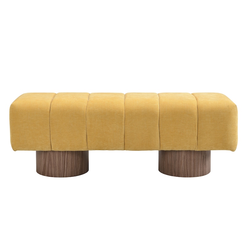 Modern Bench with Tufted Cushionon,Space-Saving Solution for Apartments