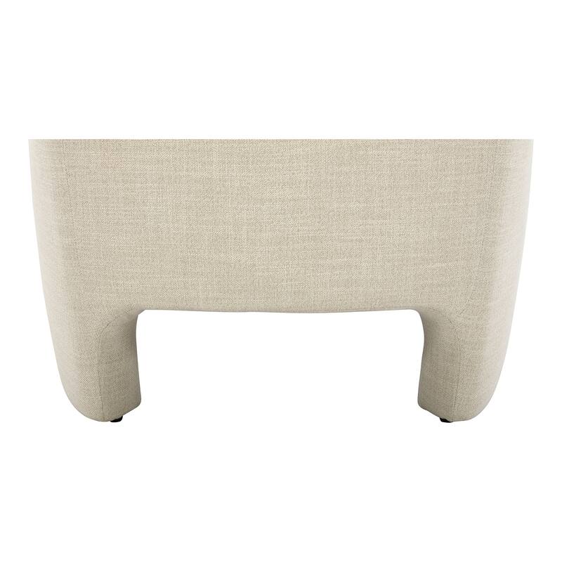 NADAAL STUDIOS Saylor Accent Chair, Textured Woven Fabric Upholstery with Solid Wood Frame, Shadowed Grey