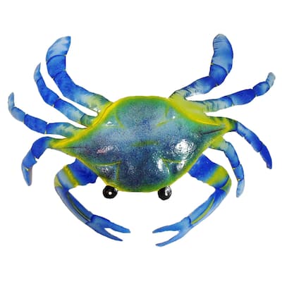 Maryland Blue Crab 13 Inch Haitian Metal Art Wall Decor Medium