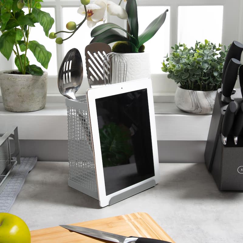 Kitchen Details Industrial Collection Tablet and Utensil Holder