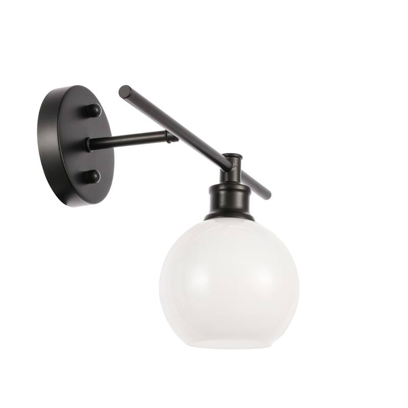 Collins 1-Light Glass Right Wall Sconce - 14.7/9.8
