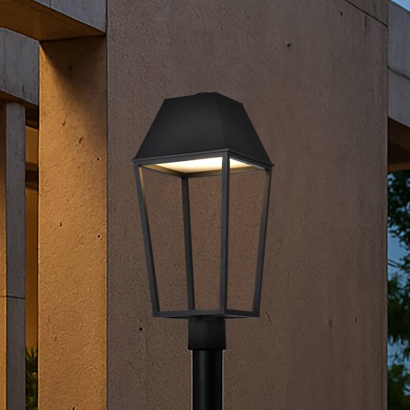 Colt 10 Watt LED Outdoor Post Lantern Matte Black Finish