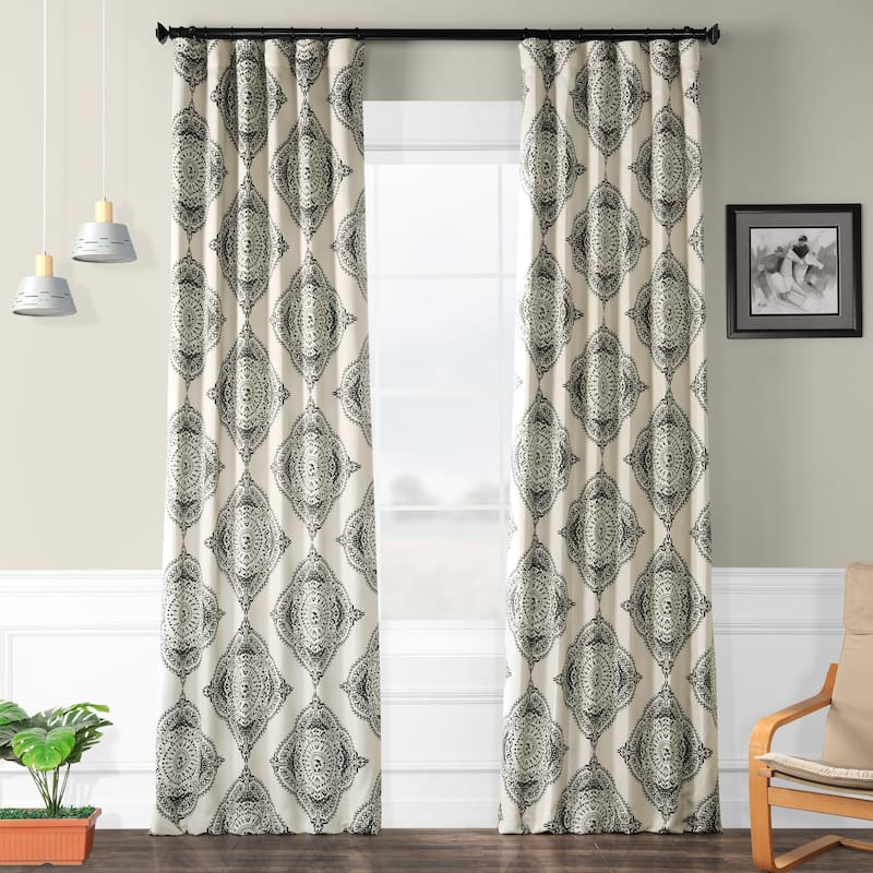 Exclusive Fabrics Henna Room Darkening Curtain Pair (2 Panels) - 50 X 84 - Henna Black