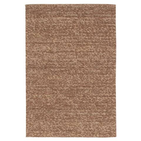 ECARPETGALLERY Braid weave Sienna Brown Wool Rug - 4'5 x 6'7