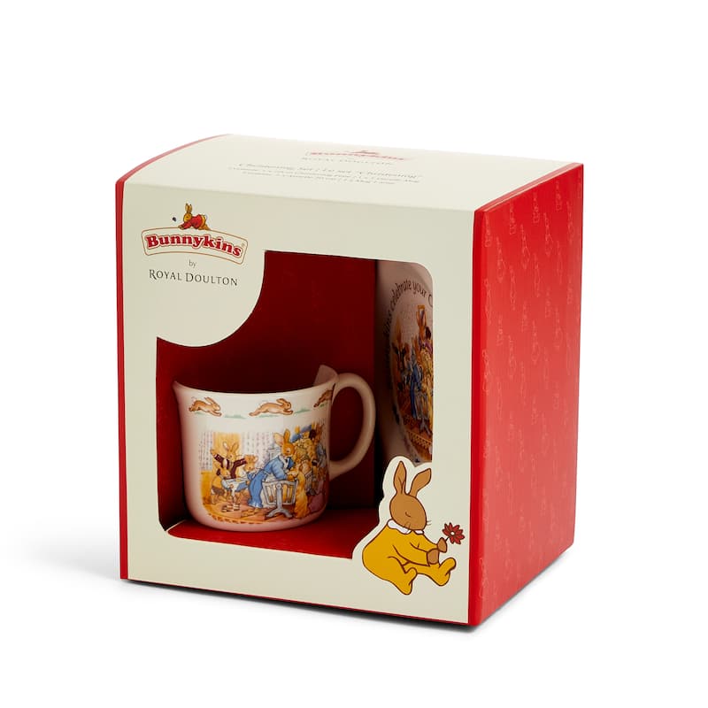 Royal Doulton Bunnykins Christening Plate & Mug, 2-Piece Set