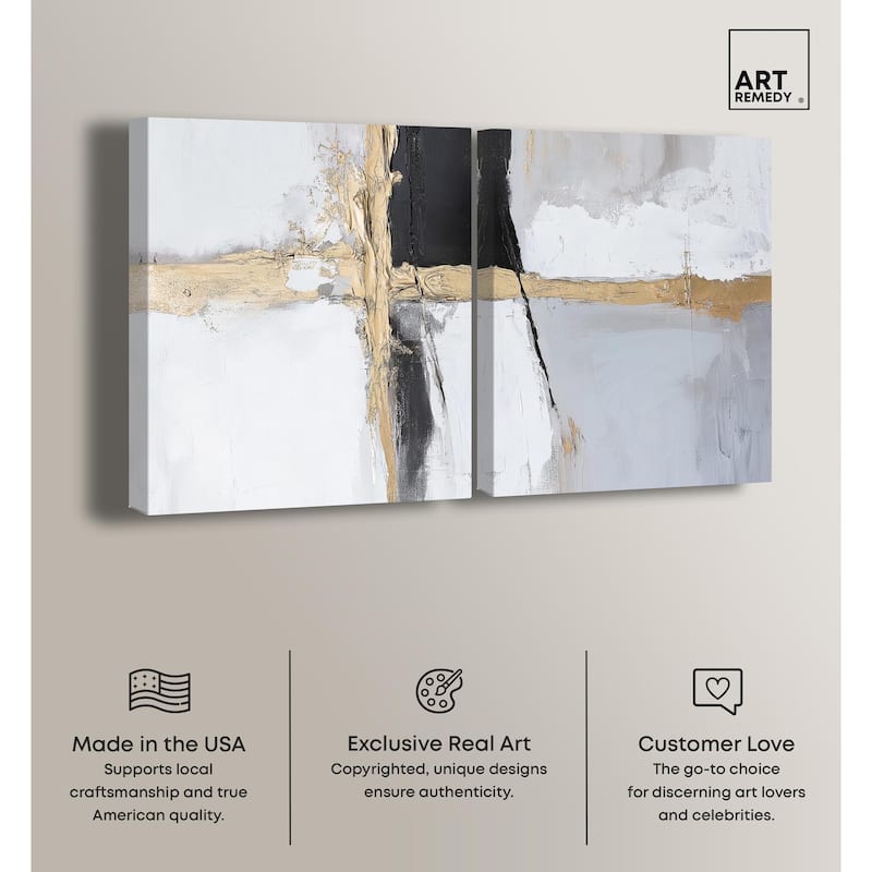 Cracks of Creation IV Canvas Set of 2 by Art Remedy, Gallery Wrapped