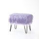 preview thumbnail 42 of 44, Silver Orchid Sterling Shaggy Fauxfur Ottoman Bench