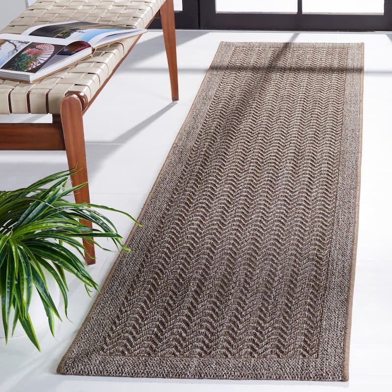 SAFAVIEH, Palm Beach Pearly Modern Sisal Rug - 2' x 8' Runner - Silver