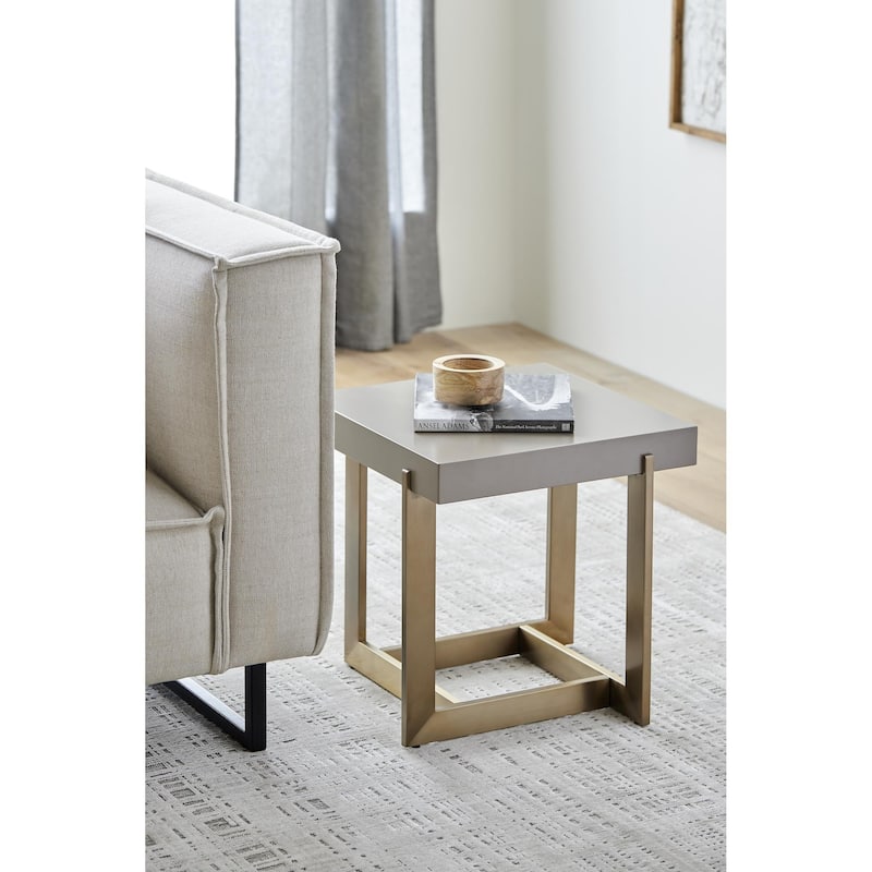 Ginger Modern & Contemporary End Table - Stainless Steel