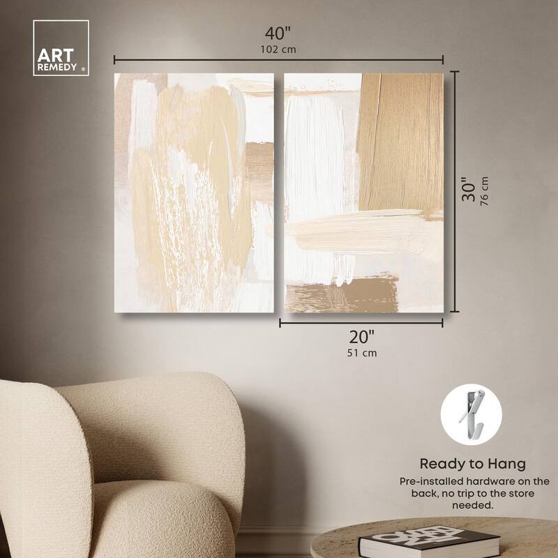 Tactile Textures II Canvas Set of 2 by Art Remedy, Gallery Wrapped