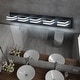 preview thumbnail 4 of 7, LED Modern 5-Light Matte Black Bathroom Vanity Light - Acrylic Over-Mirror Lighting
