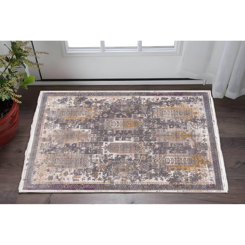 HomeRoots Southwestern Southwest Rectangle Area Rug - 36 in. x 27 in. x 0.6 in. - 36 in. x 27 in.  x 0.6 in.
