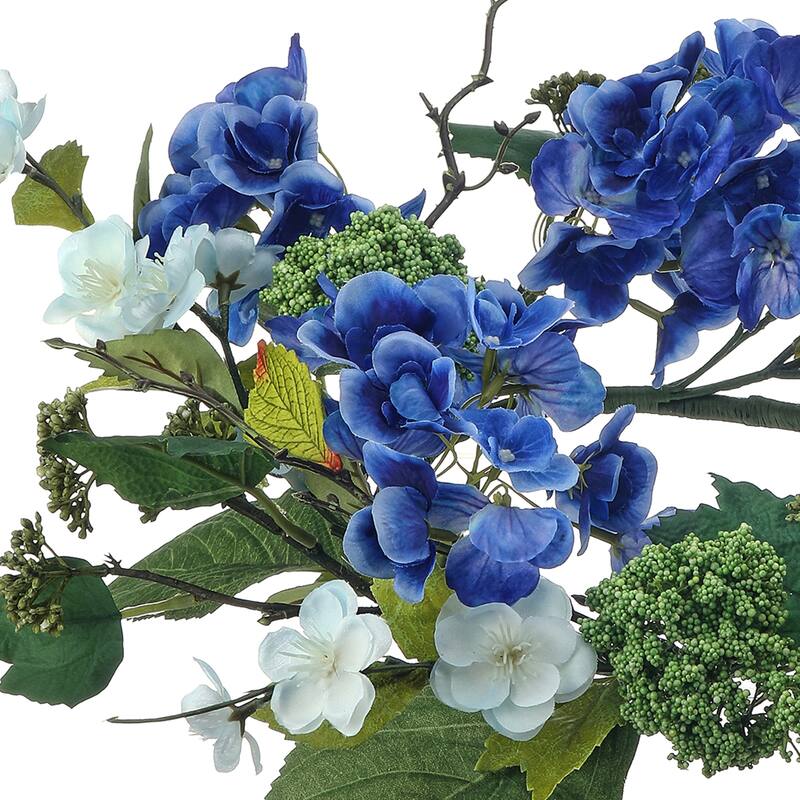 16" Garden Hydrangea Wreath