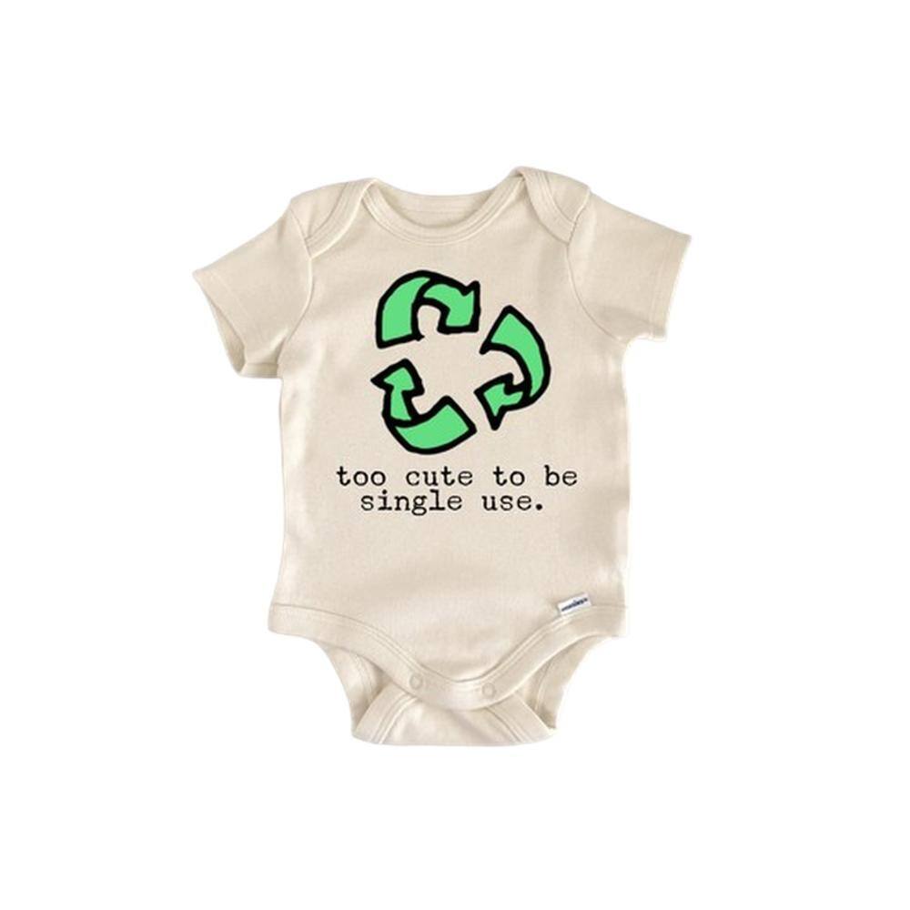 Recycling Go Green Earth Day - Baby Boy Girl Clothes Infant Bodysuit Funny Cute Newborn