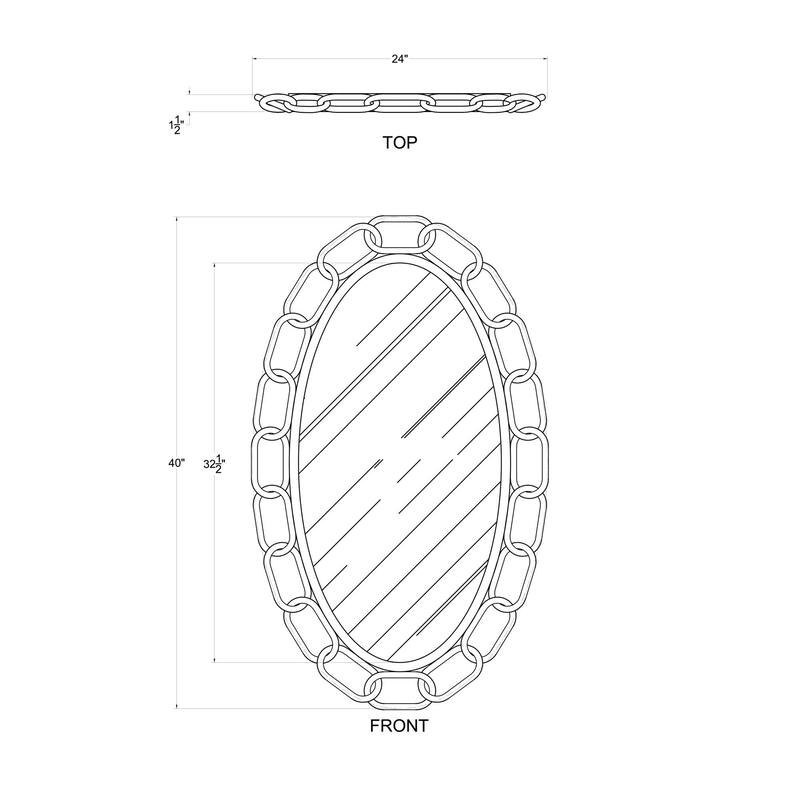 Varaluz Chains of Love Oval Wall Mirror