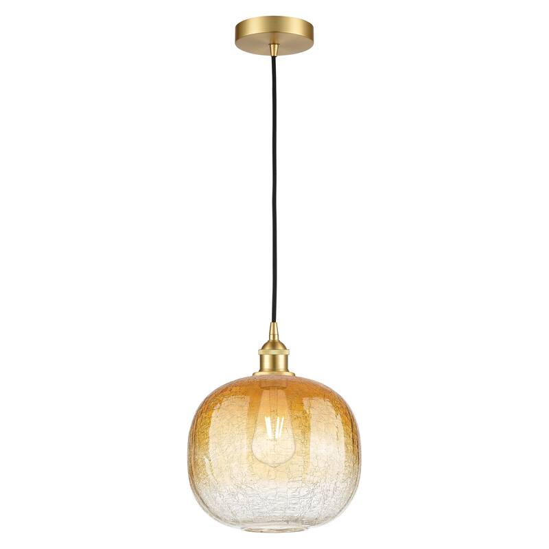 Innovations Lighting Endless Possibilities Edison - Brookhaven Sphere - 1 Light 11" Cord Hung Mini Pendant - Satin Gold/Amber