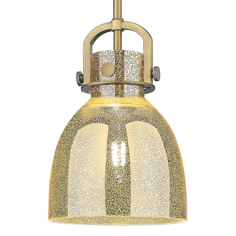 Innovations Lighting 410-1SS-G412-8ME Newton Bell 8" Wide Arched-Frame - Brushed Brass