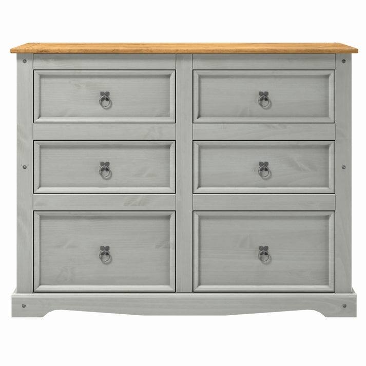 Wood Dresser 3+3 Drawers Chest Corona | Furniture Dash