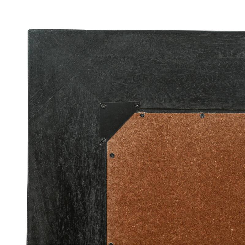 Roomfitters Large Full Length Floor Mirror, Rustic Farmhouse Standing Leaner Wood Frame for Living Spaces, Black+Brown