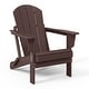 preview thumbnail 121 of 166, Laguna Fade Resistant All Weather Outdoor Patio Folding Adirondack Chair Dark Brown