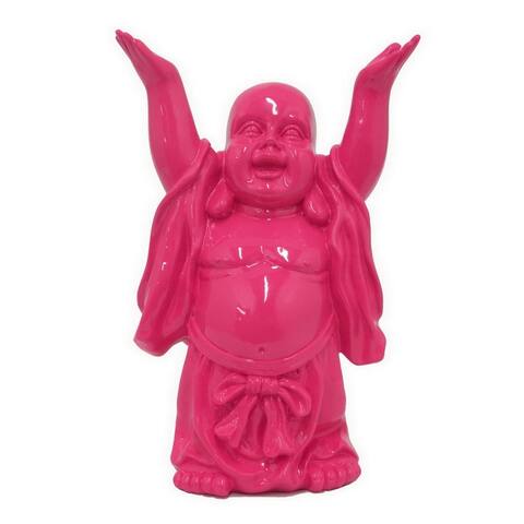 Plutus Brands Buddha Figurine in Pink Resin