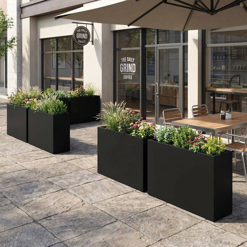 Metal Planters for Outdoor Plants Planter Box