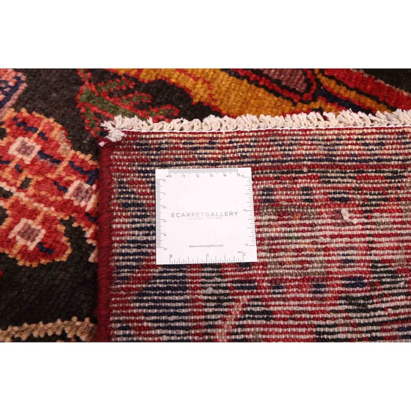 ECARPETGALLERY Hand-knotted Anadol Black, Red Wool Rug - 4'4 x 6'9