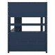preview thumbnail 9 of 9, Full Size Dark Blue Loft Bed with Wardrobe, L-Shaped Desk, Cabinet, Bookshelf, and Safety Rails