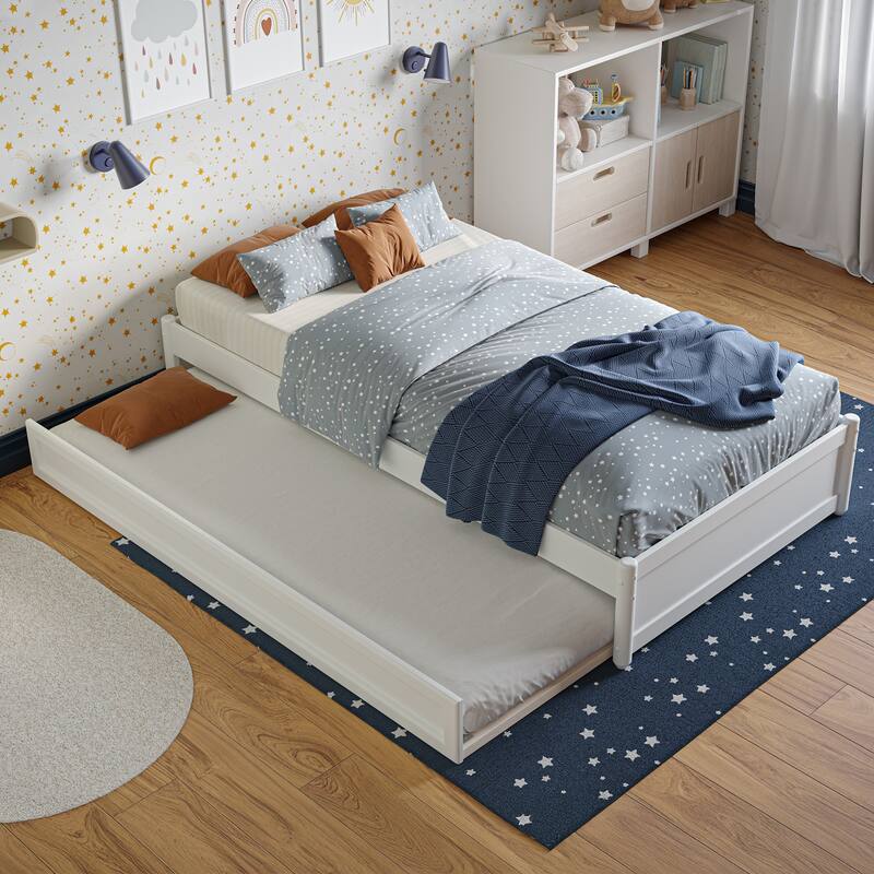 Barcelona Panel Platform Bed with Twin Trundle