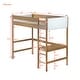 preview thumbnail 4 of 8, Rubber Wood Twin Size Loft Bed Frame,Upholstered Loft Bed with Desk
