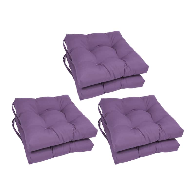 16-inch Square Indoor Chair Cushions (Set of 2, 4, or 6) - 16" x 16" - Set of 6 - Grape