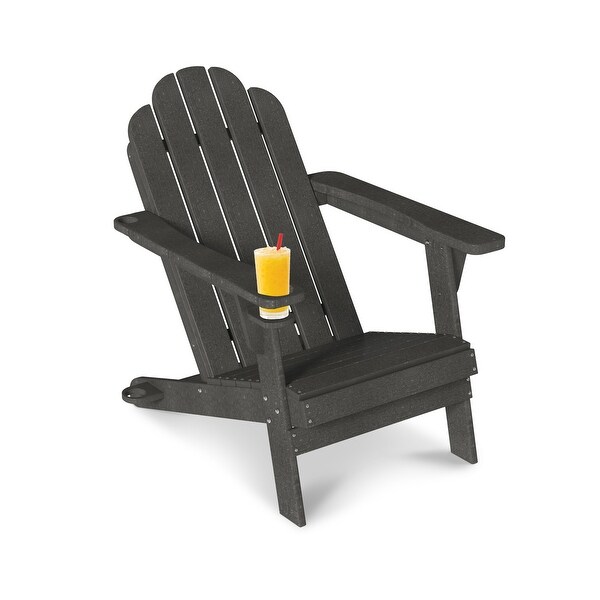 Casainc Traditional Curveback Plastic Patio Adirondack Chair with