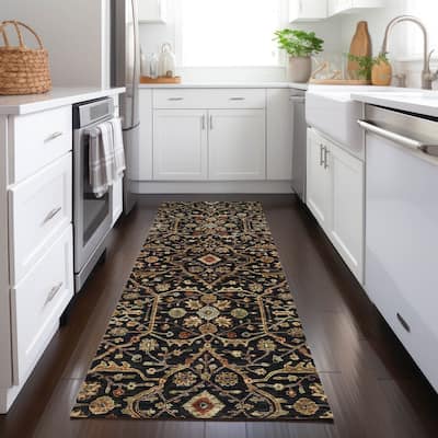 Machine Washable Indoor/ Outdoor Traditional Persian Chantille Rug