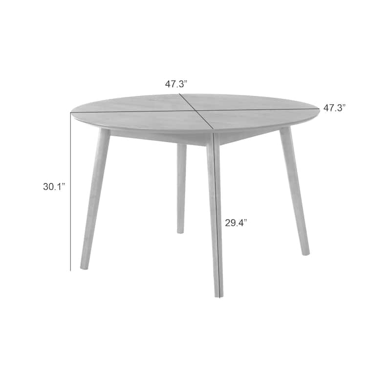 Bennet 47 in. Round Wood Dining Table in Walnut Finish