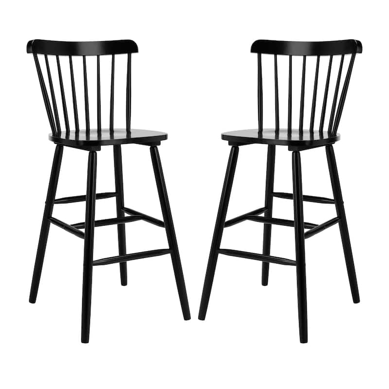 SAFAVIEH Aida 30-inch Spindle Farmhouse Bar Stool (Set of 2) - 19.9" x 19.8" x 38" - 20"W x 20"D x 43"H