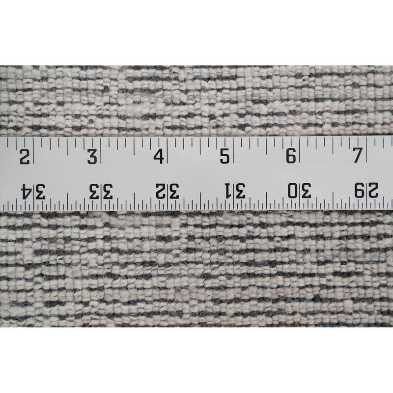 Hand Knotted Oriental Viscose Silk Carpet Tribal Animal Pictorial Greys & Charcoal Gabbeh Area Rug - 11' 10'' X 5' 2''