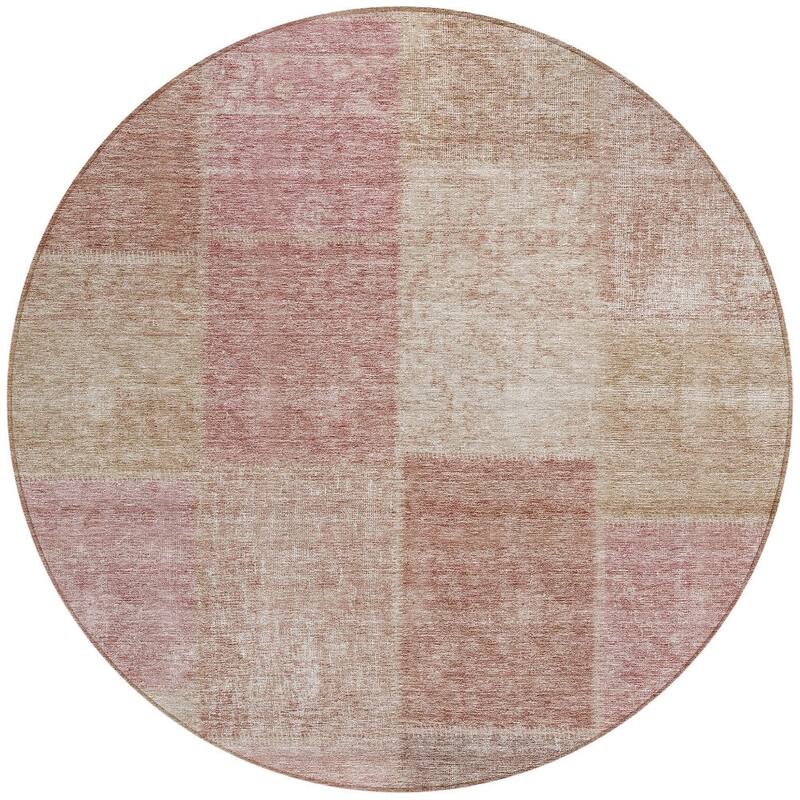 HomeRoots Patchwork Transitional Rectangle Outdoor Rug