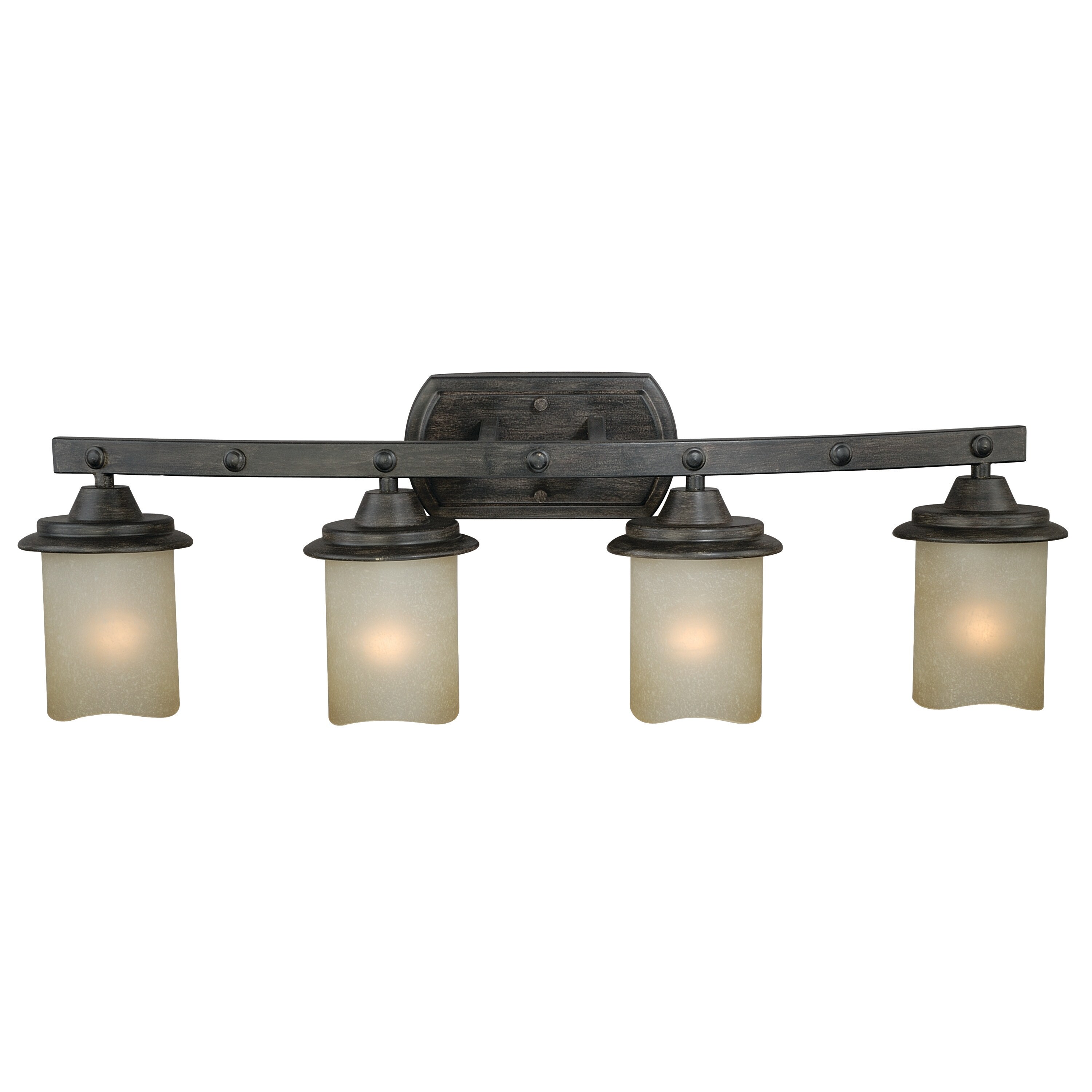 Halifax 4 Light Bronze Rustic Bathroom Vanity Fixture 3025 In W X 875 In H X 813 In D Overstock 20907453 Halifax 4 Light Bronze Rustic Bathroom Vanity Fixture 3025 In W X 875 In H X 813 In D Overstock 20907453