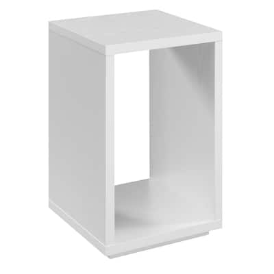 Antique End Table with Shelf - HomeStock Side Table, Living Room Accent Table, 15.5" x 15.5" x 24" - 24