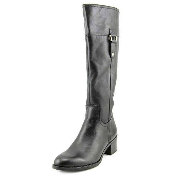 Franco Sarto Lizbeth Women Round Toe Leather Black Knee High Boot
