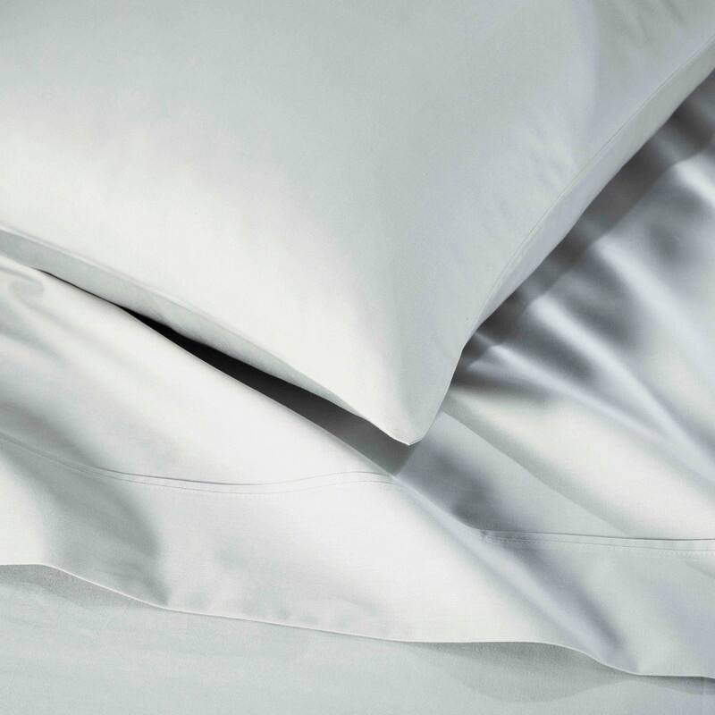 Blue Nile Mills 700TC Cotton Sateen Deep Pocket Solid Bed Sheet Set