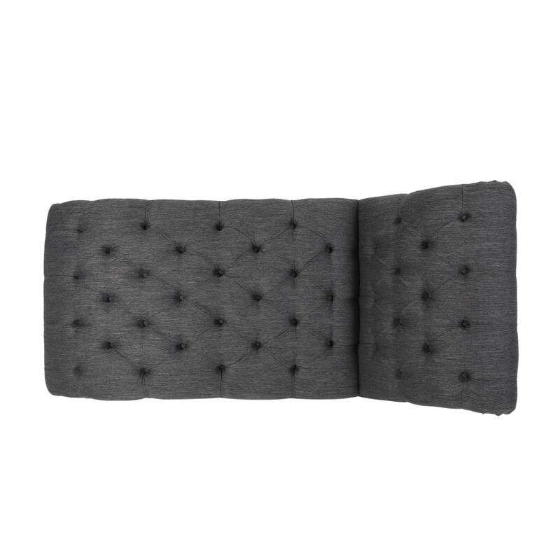 64.25" Button Tufted Chaise Lounge Chair