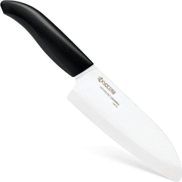 slide 2 of 4, Kyocera FK-140-WH Ceramic Santoku, Chef Knife for Your Cooking Needs, 5.5", White
