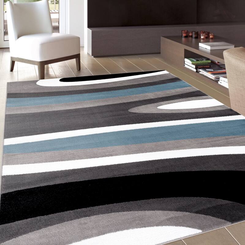 World Rug Gallery Abstract Contemporary Modern Area Rug