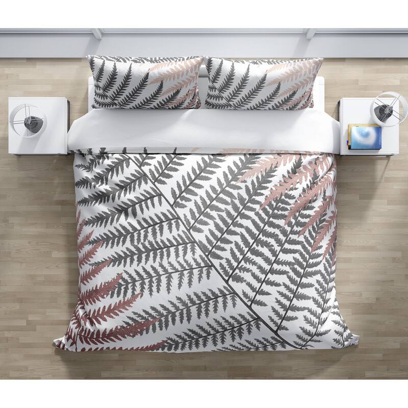FERN PINK & GREY Duvet Cover By Marina Gutierrez Bed Bath & Beyond