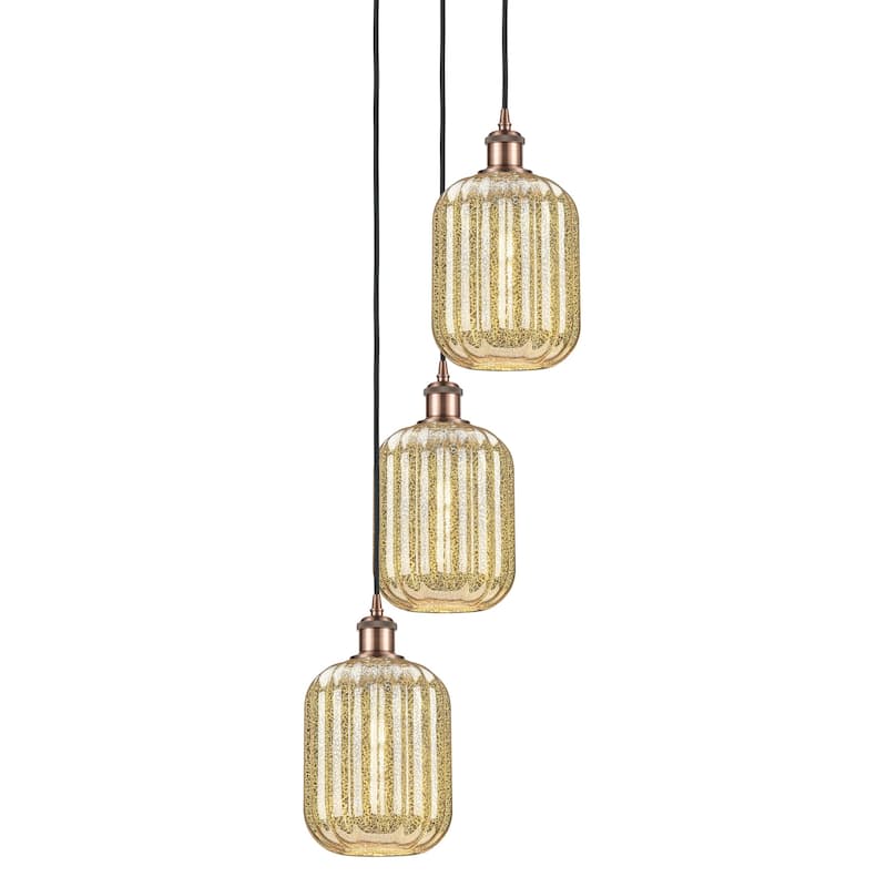 Innovations Lighting 113B-3P-36-14 Preston Pendant Preston 3 Light 14" - Antique Copper / Mercury