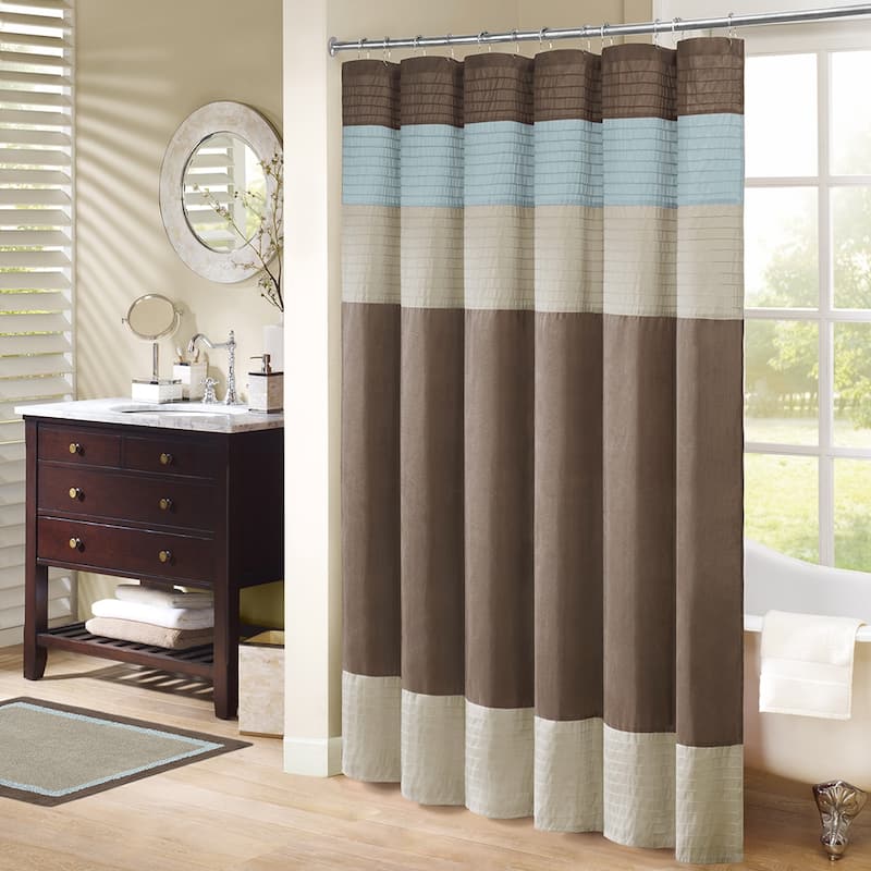 Faux Silk Classic Shower Curtain - Blue