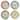 Certified International Provence 11" Dinner Plates,Set of 4 Assorted Designs - 11'' W x 11'' D x 1.125'' H